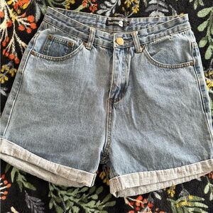 Boohoo Light Blue Jean Shorts